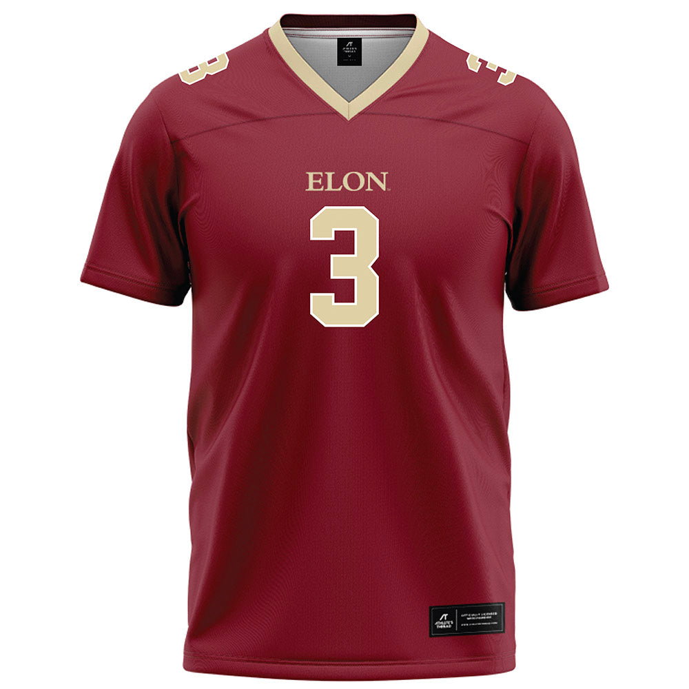 Elon - NCAA Football : Landyn Backey - Maroon Football Jersey-0