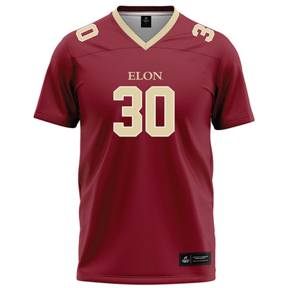 Elon - NCAA Football : Cason Jones - Maroon Football Jersey-0