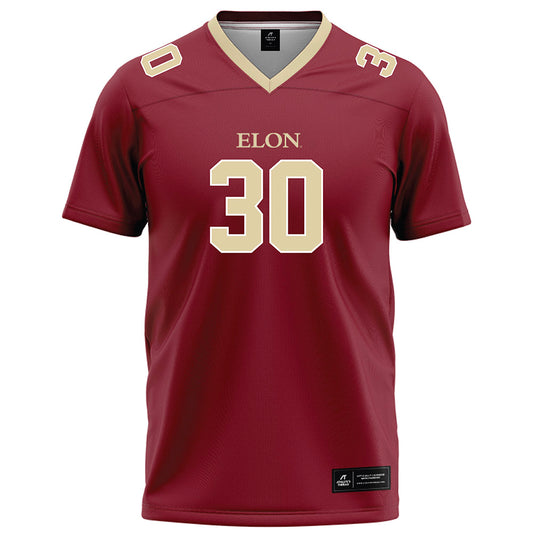 Elon - NCAA Football : Cason Jones - Maroon Football Jersey-0