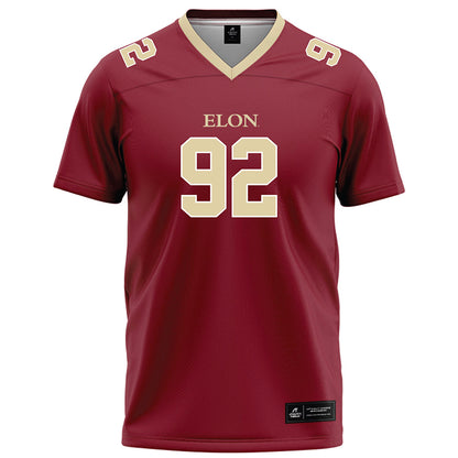 Elon - NCAA Football : Nhycer Kelly - Maroon Football Jersey-0