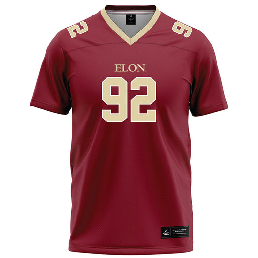 Elon - NCAA Football : Nhycer Kelly - Maroon Football Jersey-0