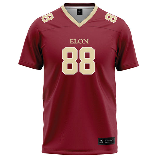 Elon - NCAA Football : Owen Kelley - Maroon Football Jersey-0