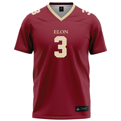 Elon - NCAA Football : Cj Hector - Maroon Football Jersey-0