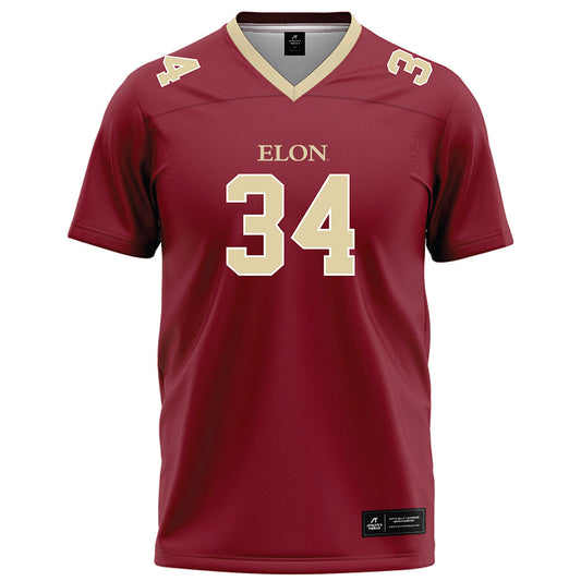 Elon - NCAA Football : Nathan Hayes - Maroon Football Jersey-0