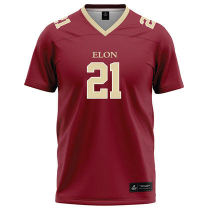 Elon - NCAA Football : Derek Hite - Maroon Football Jersey-0