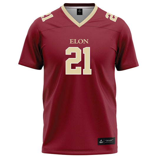 Elon - NCAA Football : Derek Hite - Maroon Football Jersey-0
