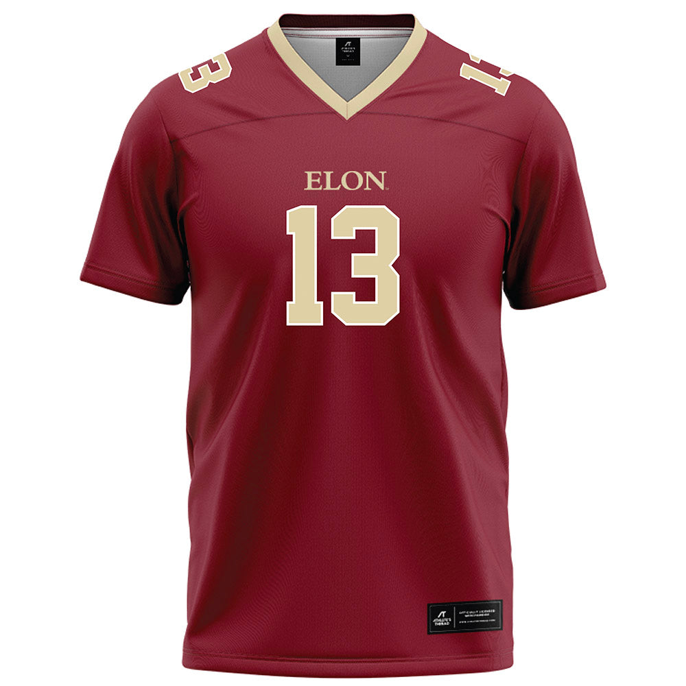 Elon - NCAA Football : Tanner Payne - Maroon Football Jersey-0