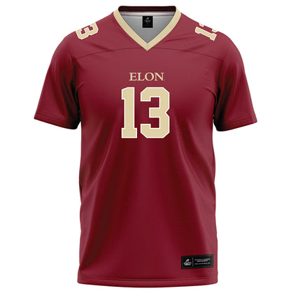 Elon - NCAA Football : Tanner Payne - Maroon Football Jersey-0