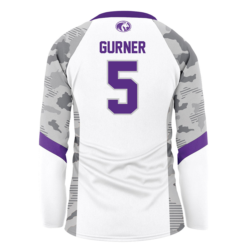 North Alabama - NCAA Women's Volleyball : Lankford Gurner - White Volleyball Jersey-1