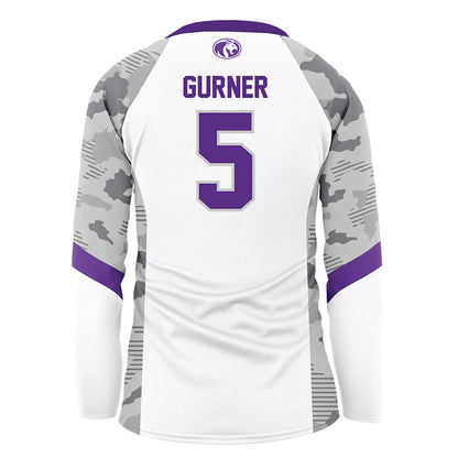 North Alabama - NCAA Women's Volleyball : Lankford Gurner - White Volleyball Jersey-1