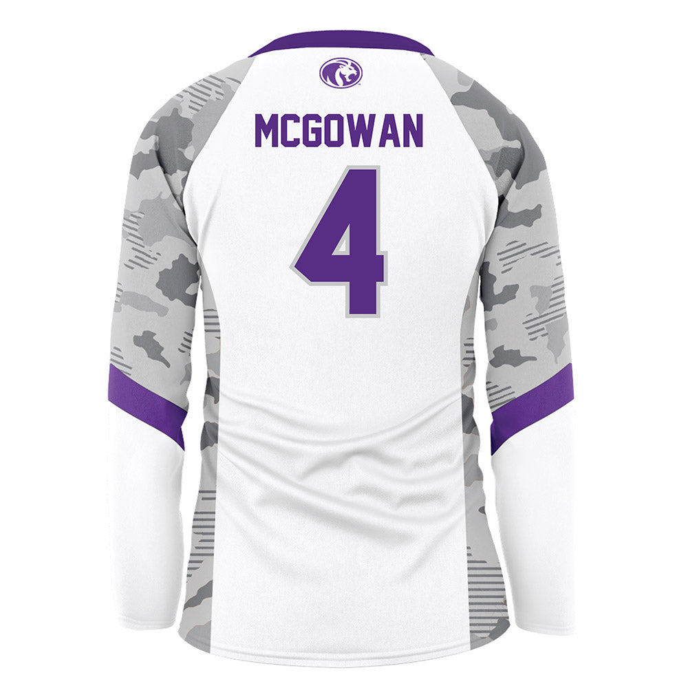 North Alabama - NCAA Women's Volleyball : Kinslee McGowan - White Volleyball Jersey-1