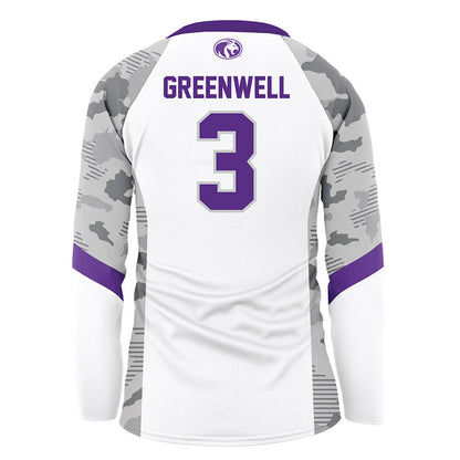 North Alabama - NCAA Women's Volleyball : Ally Greenwell - White Volleyball Jersey-1