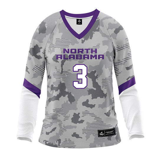 North Alabama - NCAA Women's Volleyball : Ally Greenwell - White Volleyball Jersey-0