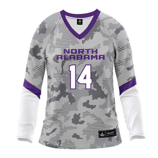 North Alabama - NCAA Women's Volleyball : Mia Cibor - White Volleyball Jersey-0