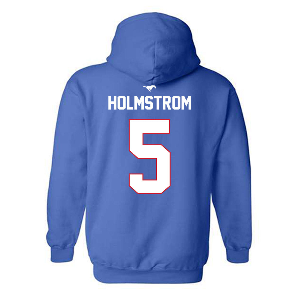 SMU - NCAA Men's Soccer : Noah Holmstrom - Replica Shersey Hooded Sweatshirt-1