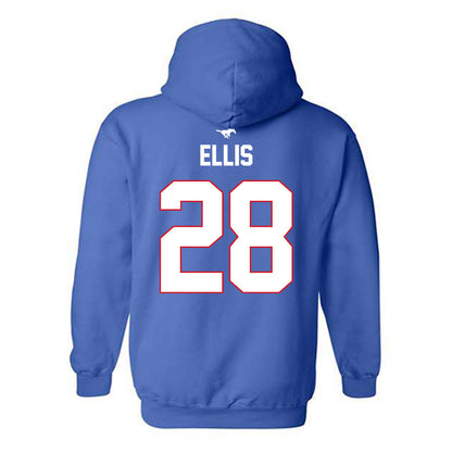 SMU - NCAA Men's Soccer : Anden Ellis - Replica Shersey Hooded Sweatshirt-1