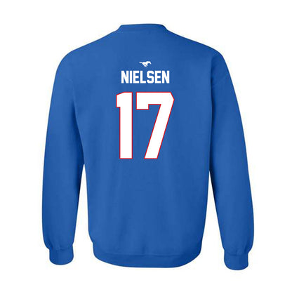 SMU - NCAA Men's Soccer : Dunes Nielsen - Replica Shersey Crewneck Sweatshirt-1