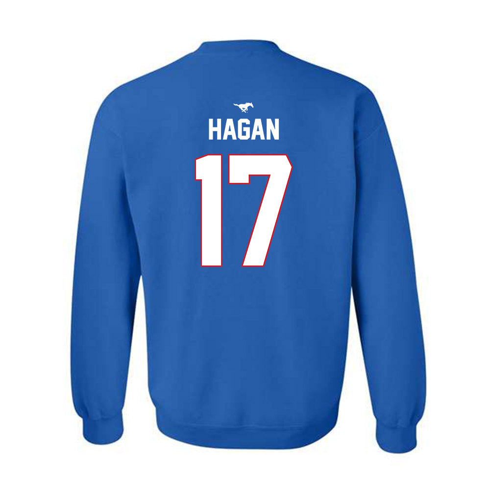 SMU - NCAA Women's Soccer : Londynn Hagan - Replica Shersey Crewneck Sweatshirt-1
