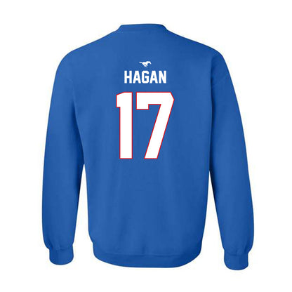 SMU - NCAA Women's Soccer : Londynn Hagan - Replica Shersey Crewneck Sweatshirt-1