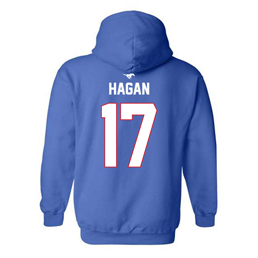 SMU - NCAA Women's Soccer : Londynn Hagan - Replica Shersey Hooded Sweatshirt-1