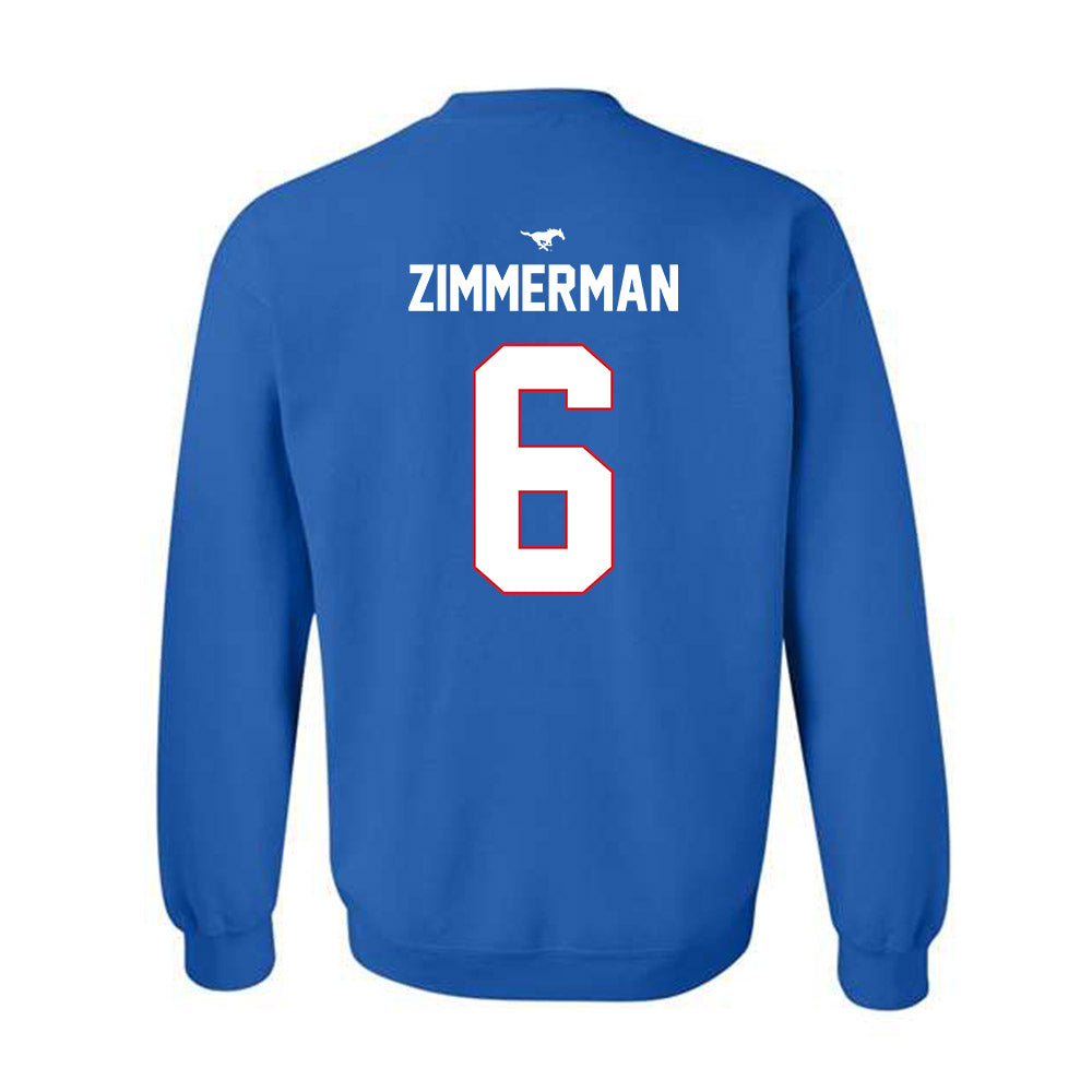 SMU - NCAA Women's Soccer : Ella Zimmerman - Replica Shersey Crewneck Sweatshirt-1