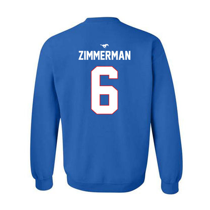 SMU - NCAA Women's Soccer : Ella Zimmerman - Replica Shersey Crewneck Sweatshirt-1