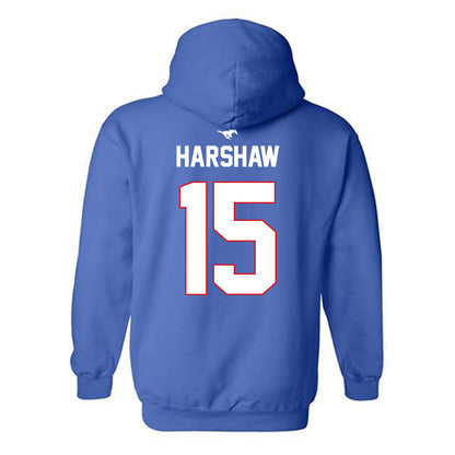 SMU - NCAA Men's Soccer : Nick Harshaw - Replica Shersey Hooded Sweatshirt-1