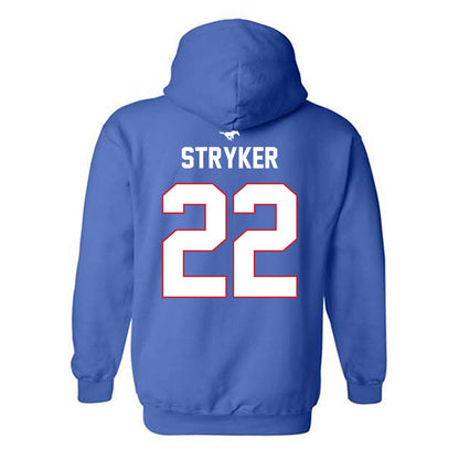 SMU - NCAA Women's Soccer : Nikki Stryker - Replica Shersey Hooded Sweatshirt-1