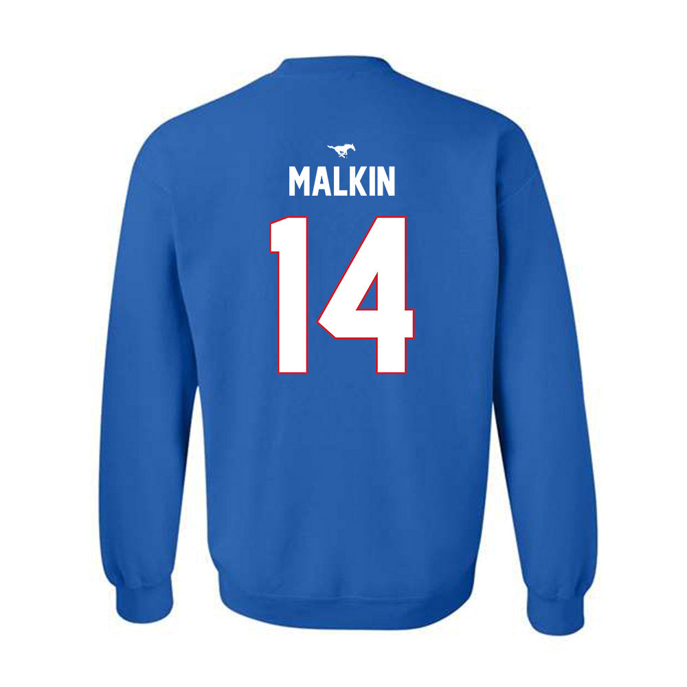 SMU - NCAA Women's Soccer : Amelia Malkin - Replica Shersey Crewneck Sweatshirt-1