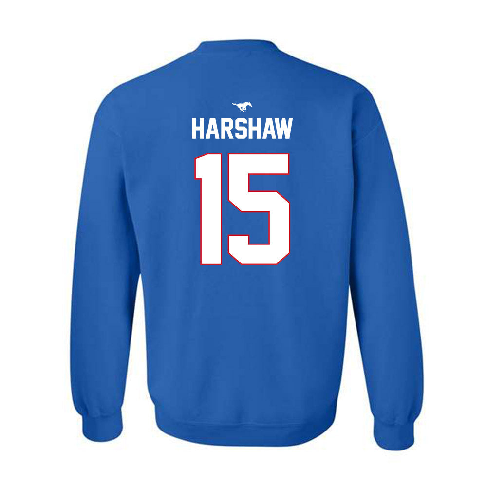 SMU - NCAA Men's Soccer : Nick Harshaw - Replica Shersey Crewneck Sweatshirt-1
