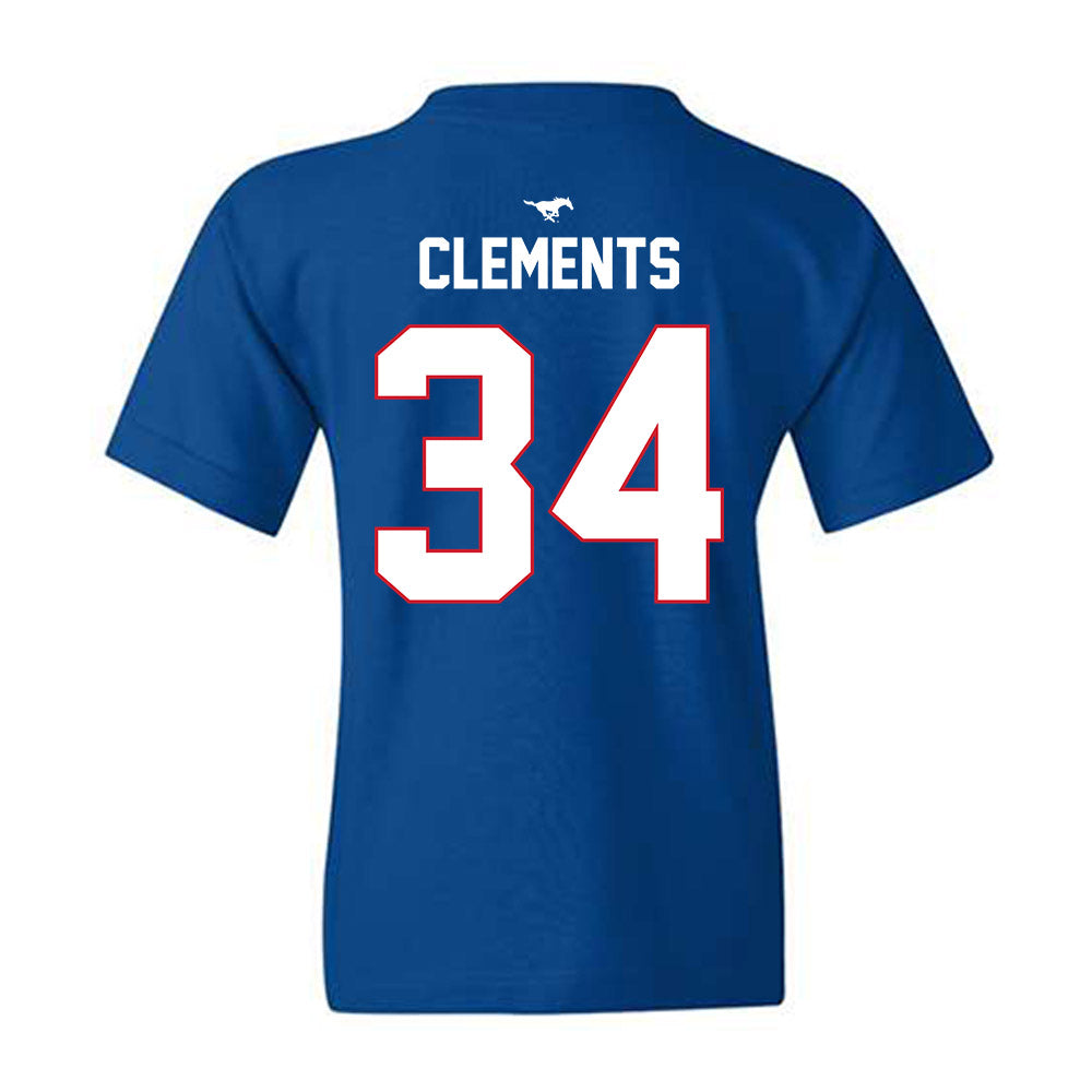 SMU - NCAA Men's Soccer : Trey Clements - Replica Shersey Youth T-Shirt-1
