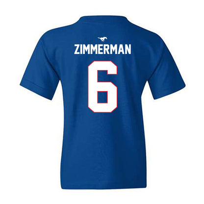 SMU - NCAA Women's Soccer : Ella Zimmerman - Replica Shersey Youth T-Shirt-1