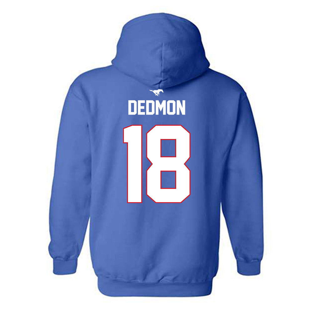 SMU - NCAA Women's Soccer : Ryann Dedmon - Replica Shersey Hooded Sweatshirt-1