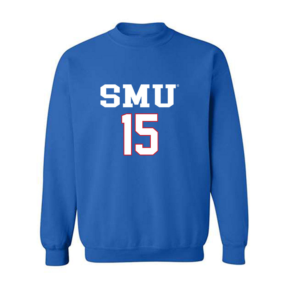 SMU - NCAA Men's Soccer : Nick Harshaw - Replica Shersey Crewneck Sweatshirt-0