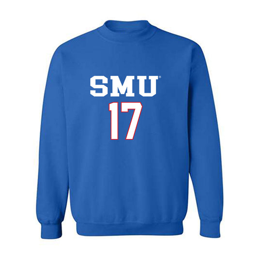 SMU - NCAA Men's Soccer : Dunes Nielsen - Replica Shersey Crewneck Sweatshirt-0