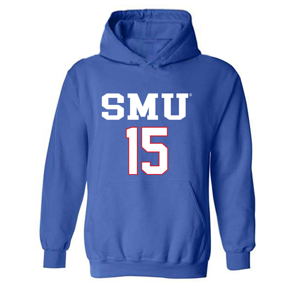SMU - NCAA Men's Soccer : Nick Harshaw - Replica Shersey Hooded Sweatshirt-0