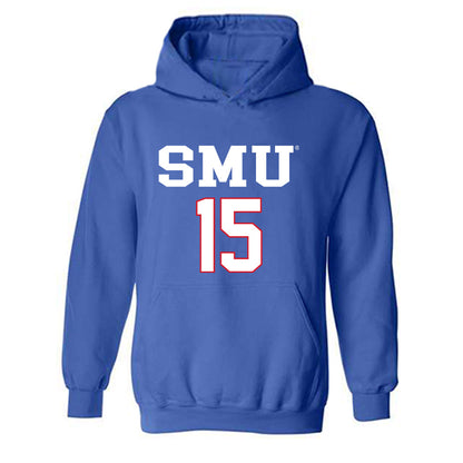 SMU - NCAA Men's Soccer : Nick Harshaw - Replica Shersey Hooded Sweatshirt-0