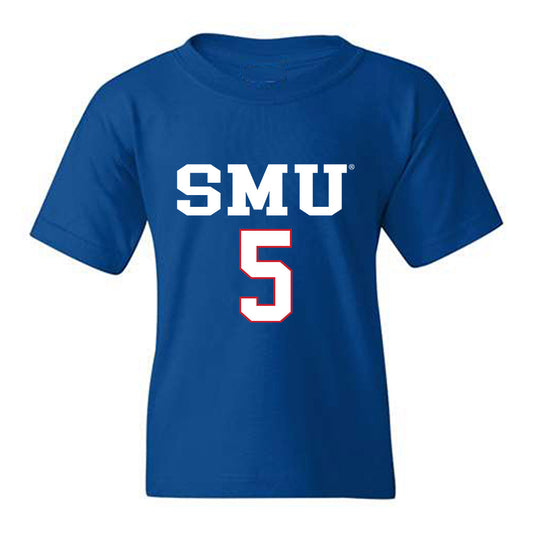 SMU - NCAA Men's Soccer : Noah Holmstrom - Replica Shersey Youth T-Shirt-0