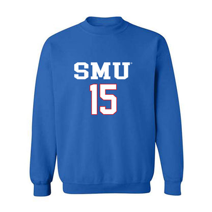 SMU - NCAA Women's Soccer : Olivia Silcox - Replica Shersey Crewneck Sweatshirt-0