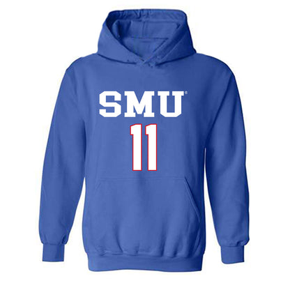 SMU - NCAA Women's Soccer : Zoe Parkhurst - Replica Shersey Hooded Sweatshirt-0