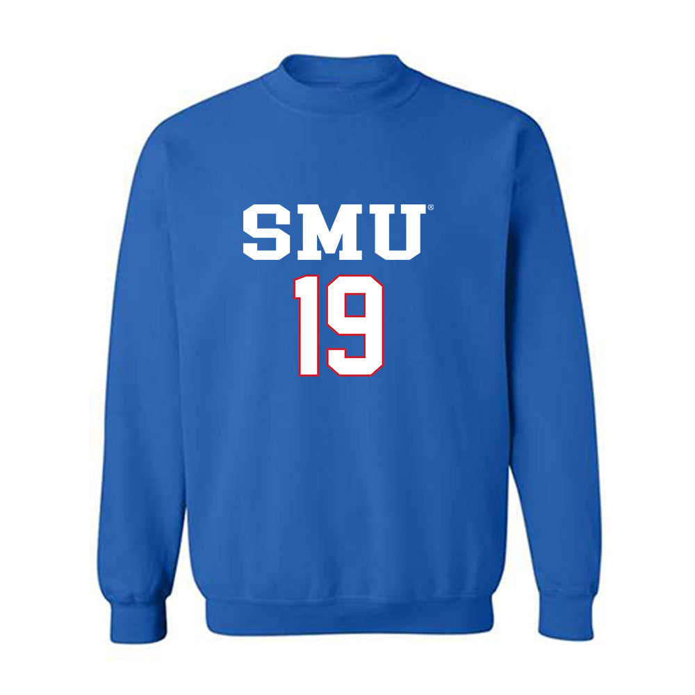 SMU - NCAA Men's Soccer : Milton Lopez - Replica Shersey Crewneck Sweatshirt-0