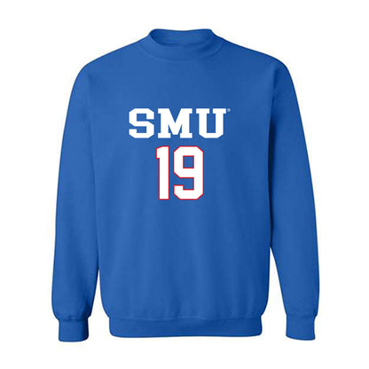 SMU - NCAA Men's Soccer : Milton Lopez - Replica Shersey Crewneck Sweatshirt-0
