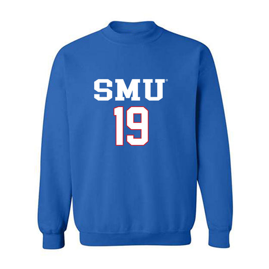 SMU - NCAA Men's Soccer : Milton Lopez - Replica Shersey Crewneck Sweatshirt-0