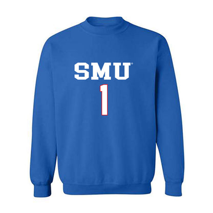 SMU - NCAA Men's Soccer : Jonathan Evans - Replica Shersey Crewneck Sweatshirt-0