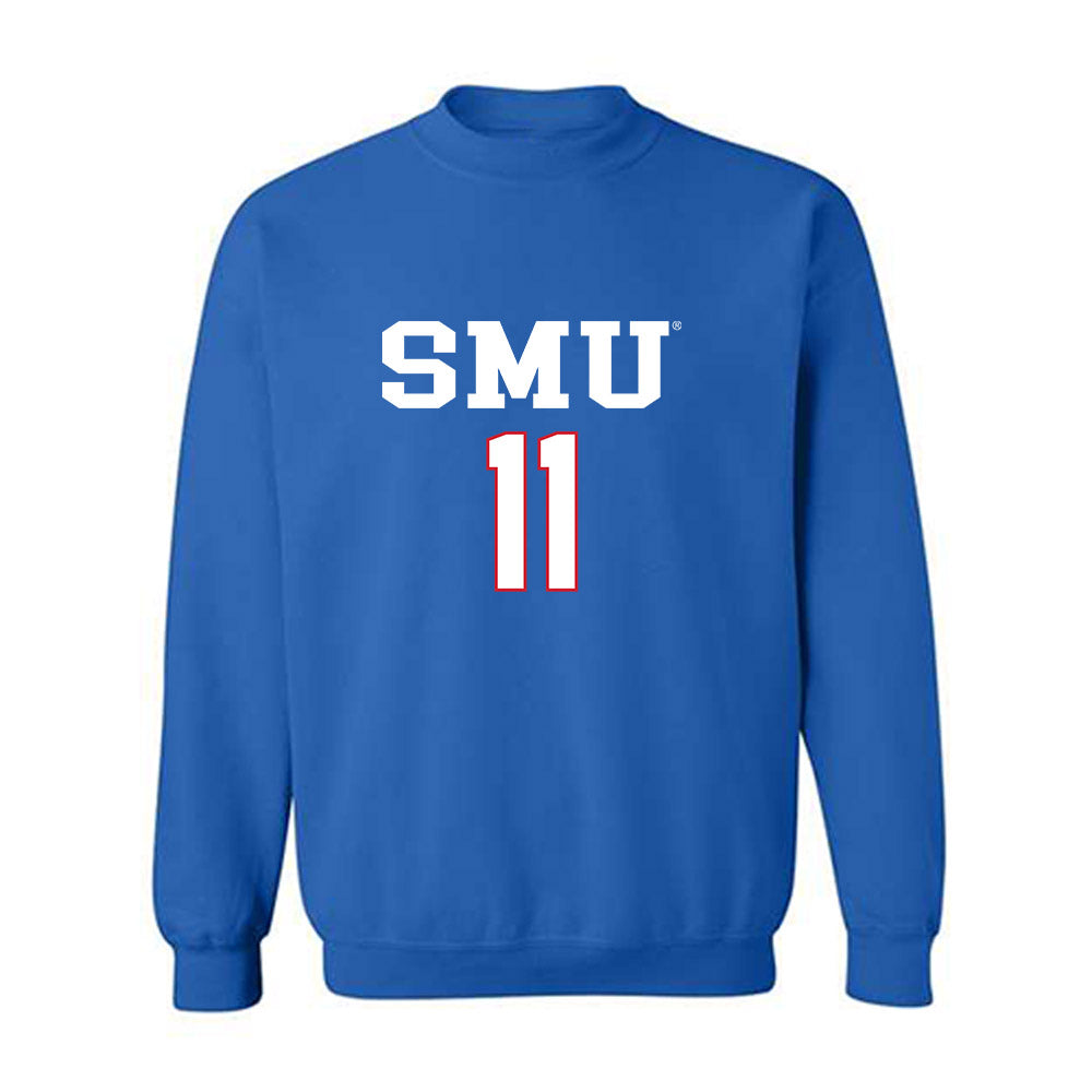 SMU - NCAA Women's Soccer : Zoe Parkhurst - Replica Shersey Crewneck Sweatshirt-0