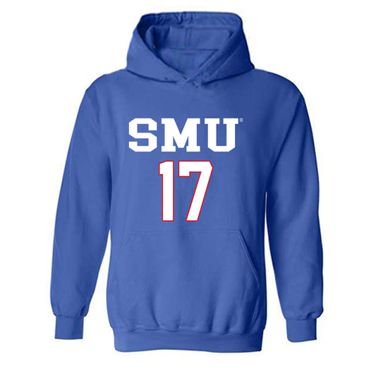 SMU - NCAA Men's Soccer : Dunes Nielsen - Replica Shersey Hooded Sweatshirt-0