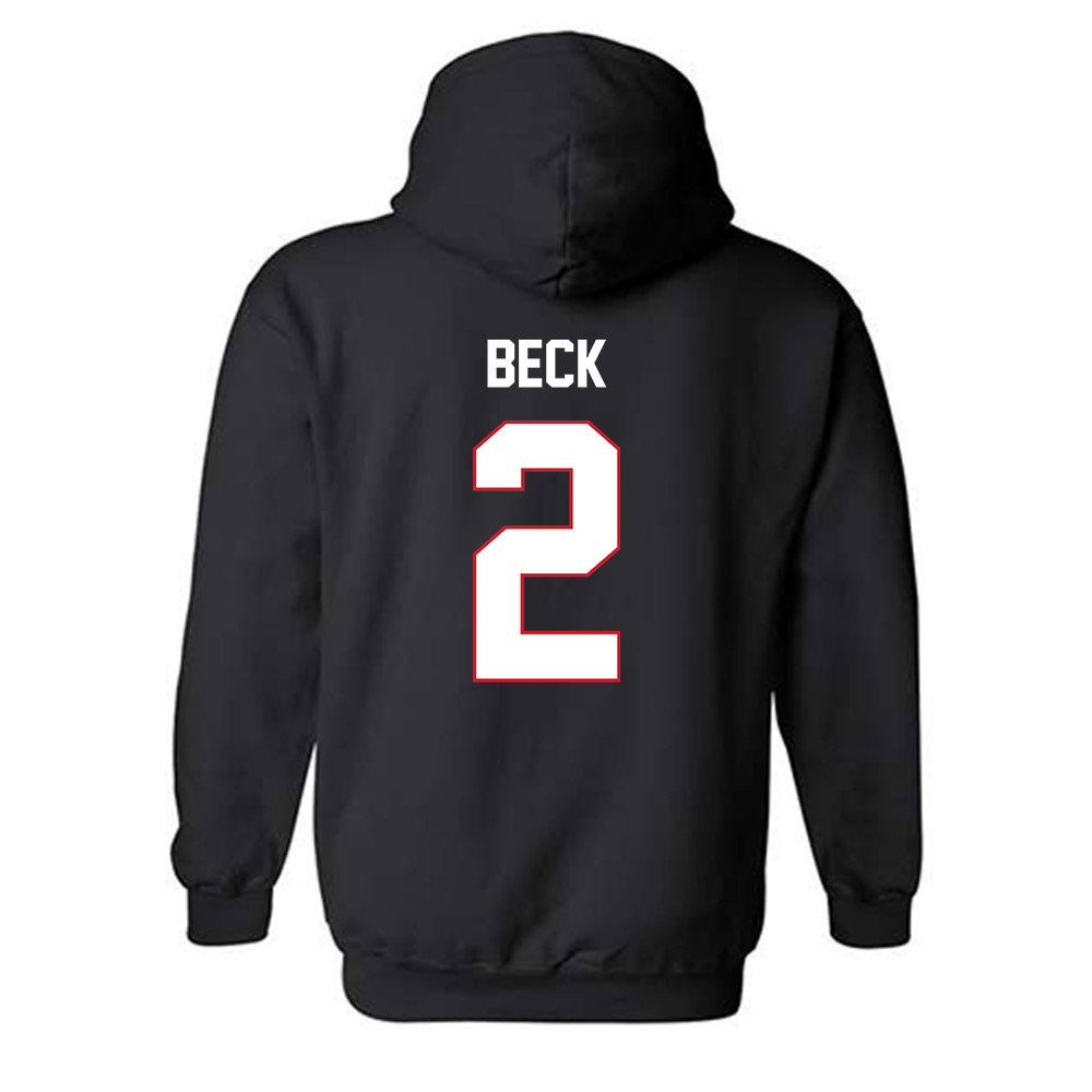 SMU - NCAA Women's Soccer : Kamiya Beck - Classic Shersey Hooded Sweatshirt-1