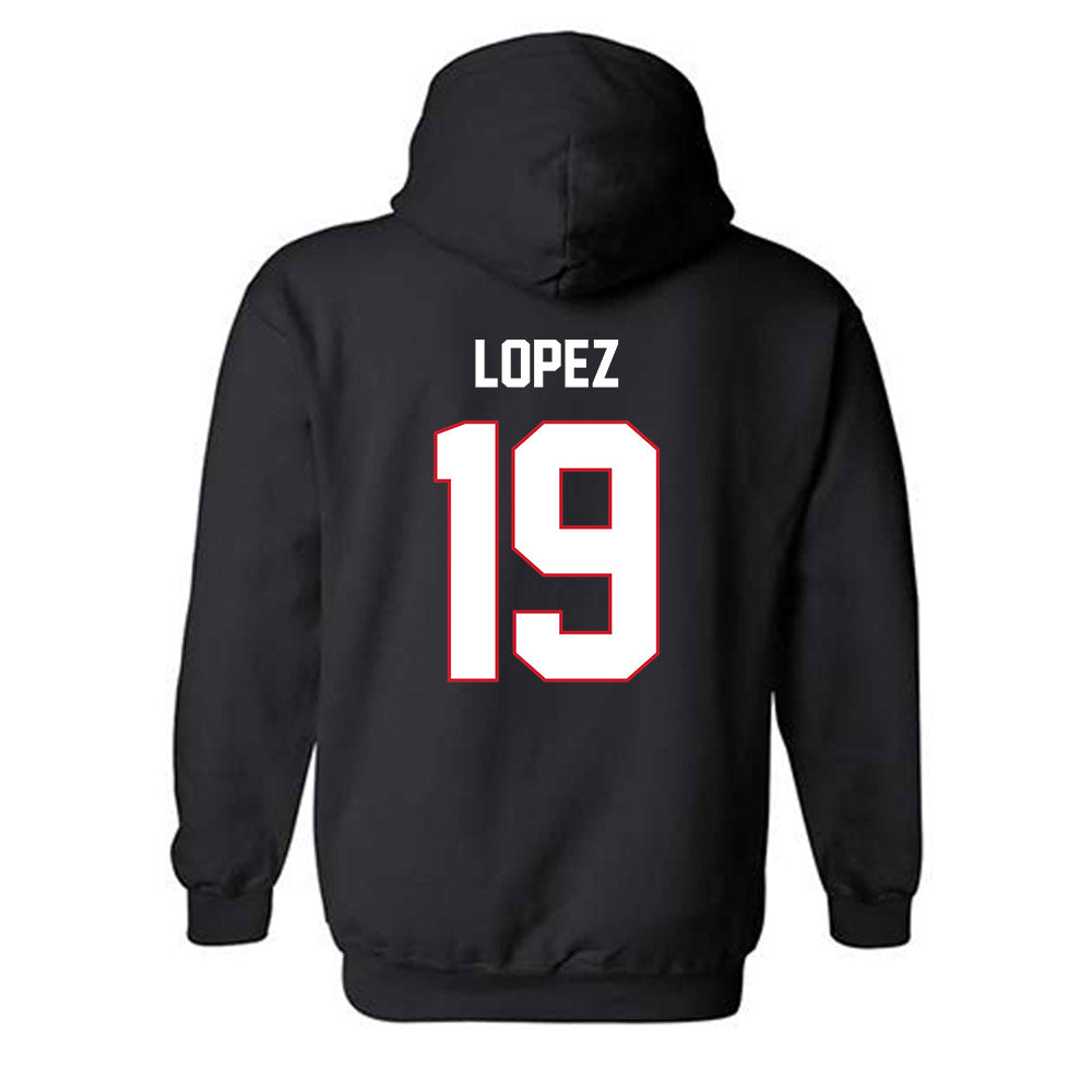 SMU - NCAA Men's Soccer : Milton Lopez - Classic Shersey Hooded Sweatshirt-1