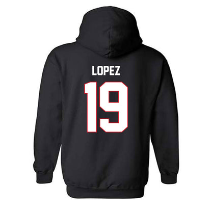 SMU - NCAA Men's Soccer : Milton Lopez - Classic Shersey Hooded Sweatshirt-1