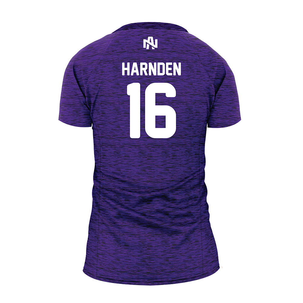 North Alabama - NCAA Beach Volleyball : Gaby Harnden - Blue Volleyball Jersey-1